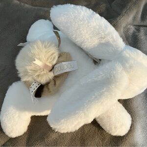DouDou Et Compagnie Paris White Bunny Rabbit 9” Plush Stuffed Animal Easter